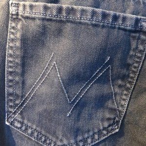 MOTHER  "The Dropout Fray" Cropped Pants | Navy Color | Size 28